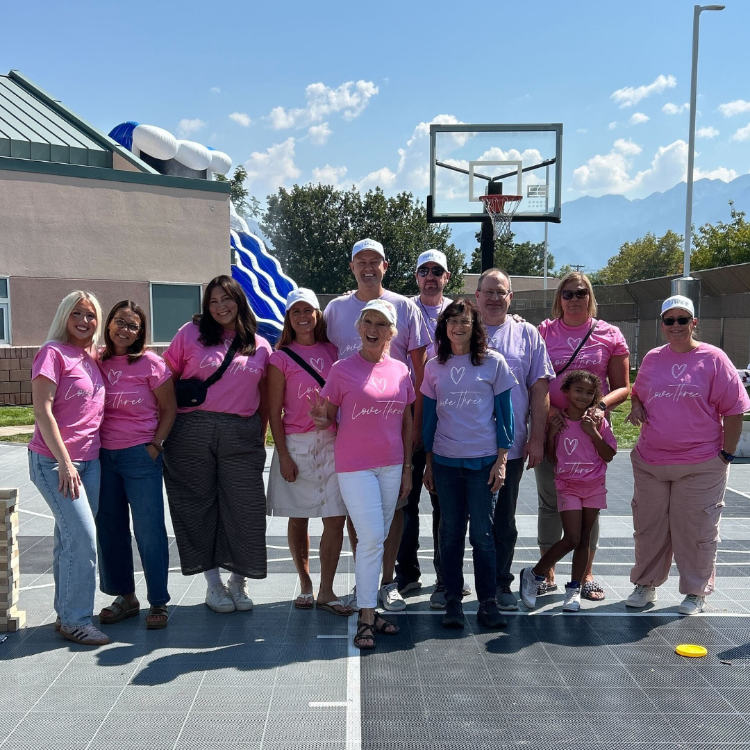 A group of volunteers at a Utah youth home.